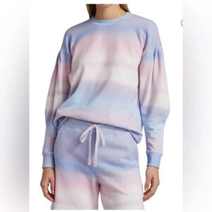 Derek Lam 10 Crosby Casey Watercolor Drop-Shoulder Sweatshirt